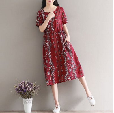 美女必备的“麻凉裙”,看看45岁表嫂穿出的，白嫩清凉风