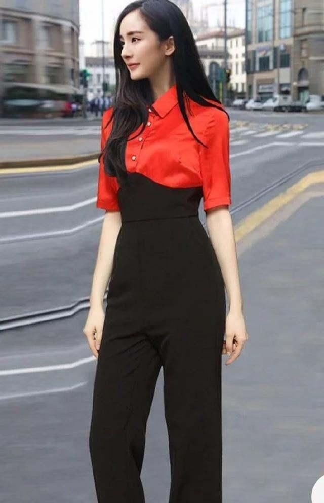 当女星穿上“连体裤”, 杨颖热巴像个“袋鼠”, 关晓彤时髦到飞起