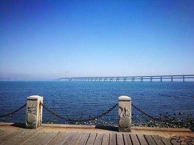  大潮■大连黑石礁自然博物馆——大潮退落看大桥~
