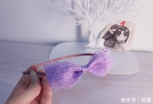 蝴蝶结@小公主蕾丝蝴蝶结发箍自己做,比买的还漂亮