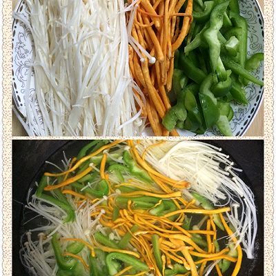  [鲜虫草花]虫草花凉拌金针菇