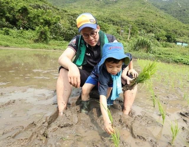  收菜：杨颖素颜和小海绵收菜，郭晶晶带着儿子下田，体验劳动真的很重要