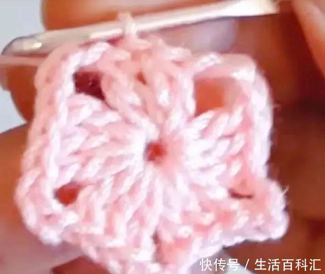  钩5长针|毛线花朵编织方法，装饰各种衣服很漂亮，快来学习吧