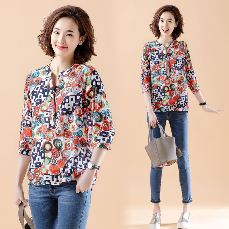 简直太好看啦!码数最大6XL上衣，胖媳妇穿上看着比裙子还美嫩