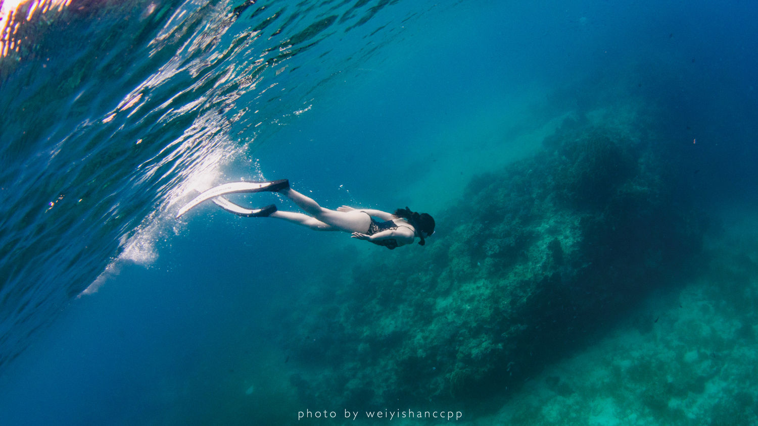 去薄荷岛学自由潜，那是潜入深海的快落呀！