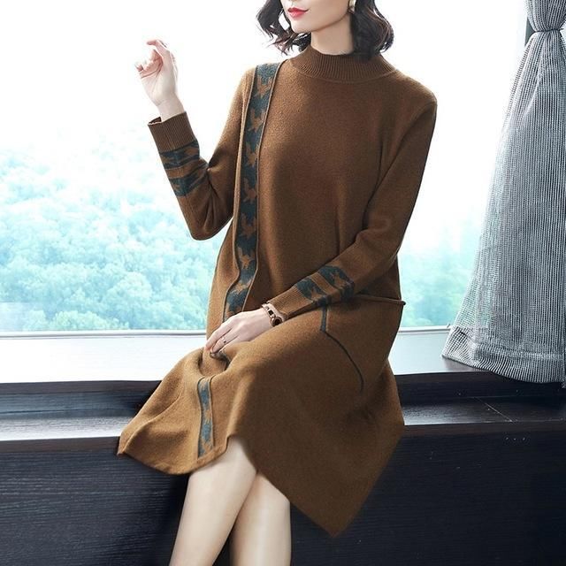老婆都不买旗袍了，原来今年流行这样的毛衣裙，老婆穿上贼美