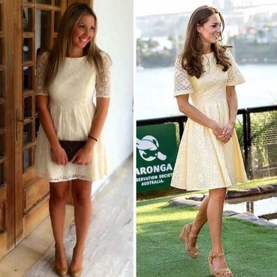 普通女性模仿凯特王妃穿衣，差距好显着，网友王室王妃不好当