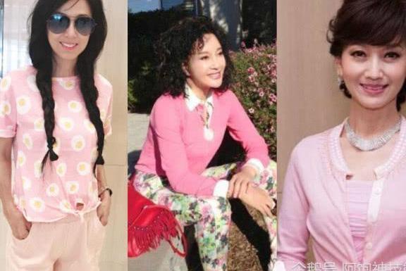 同穿粉色衣服，63岁米雪、刘晓庆辣眼睛，64岁赵雅芝优雅动人