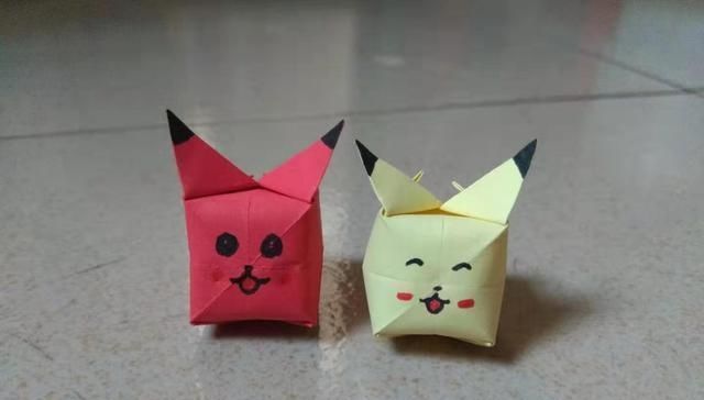 皮卡丘@儿童手工折纸立体皮卡丘怎么折仅需一张纸、一支笔就能折