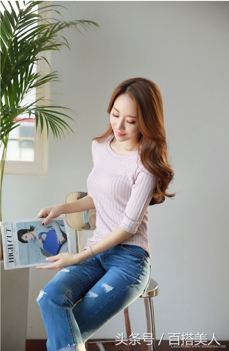 百搭美人|韩国气质牛仔裤美女