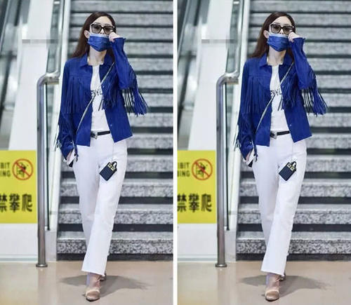 赵丽颖踏着“风火轮”出现在机场,网友好想知道在哪买的!我也去