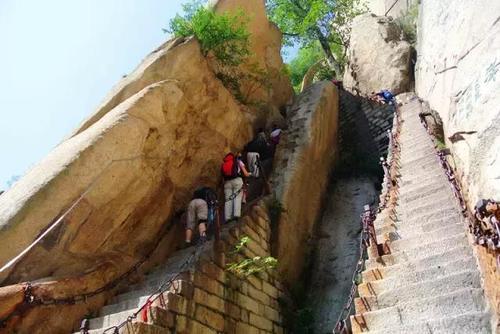 华山陡峭阶梯路VS全球可怕的景点楼梯，你都敢走吗？