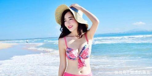 比基尼泳衣小姐姐，苗条的身材和逆天的大长腿