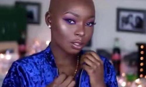 非洲网红“逆天妆”整整用了3瓶粉底液，网友：真是辛苦你了！