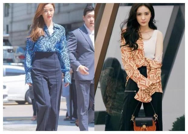 37岁全智贤撞衫32岁杨幂，同款衣服相差这么多，网友:气质很重要