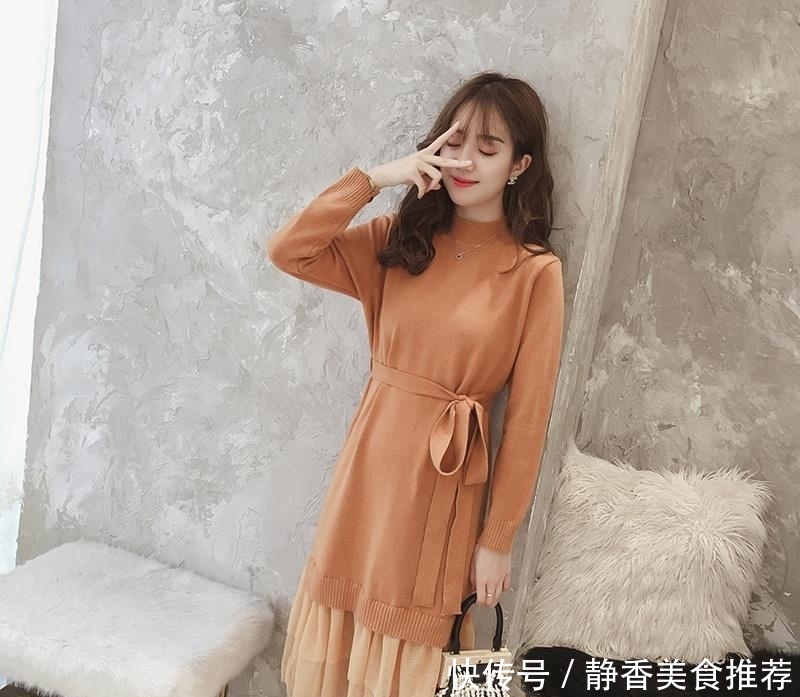  『气质』逛街这样穿：毛衣裙 羽绒服！洋气保暖不显臃肿，迷倒一片