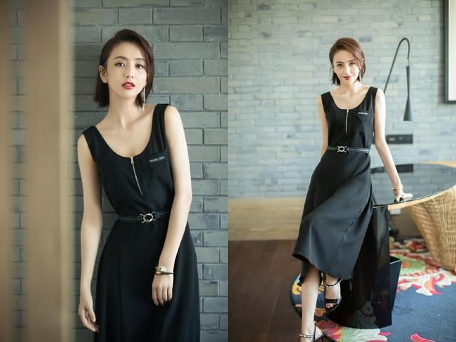 同样是88斤周冬雨和佟丽娅，同穿吊带裙，网友：性感和平胸的差距