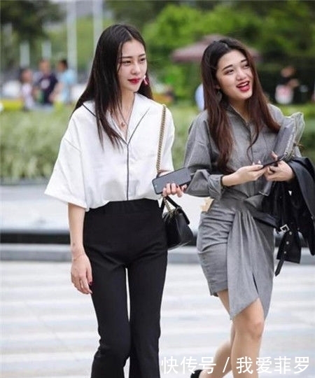  小美女|街拍：身材高挑的小美女，穿粉色露肩短裙，很美哦