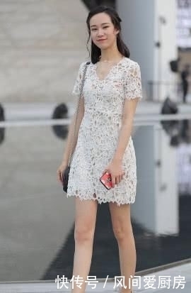 气质■白色V领连衣裙,甜美可人,尽显气质女孩的满满少女心