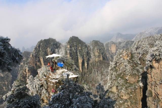 雪后的张家界,银装素裹,如临仙境!