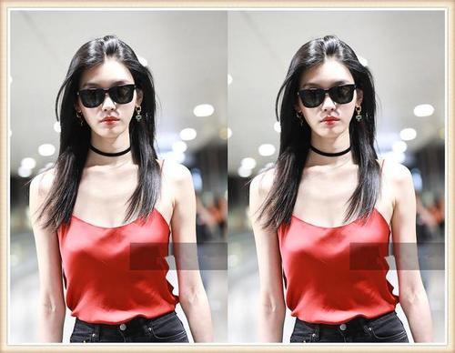 奚梦瑶机场为秀长腿却忽略上半身，网友：“骷髅”身材还想看啥？