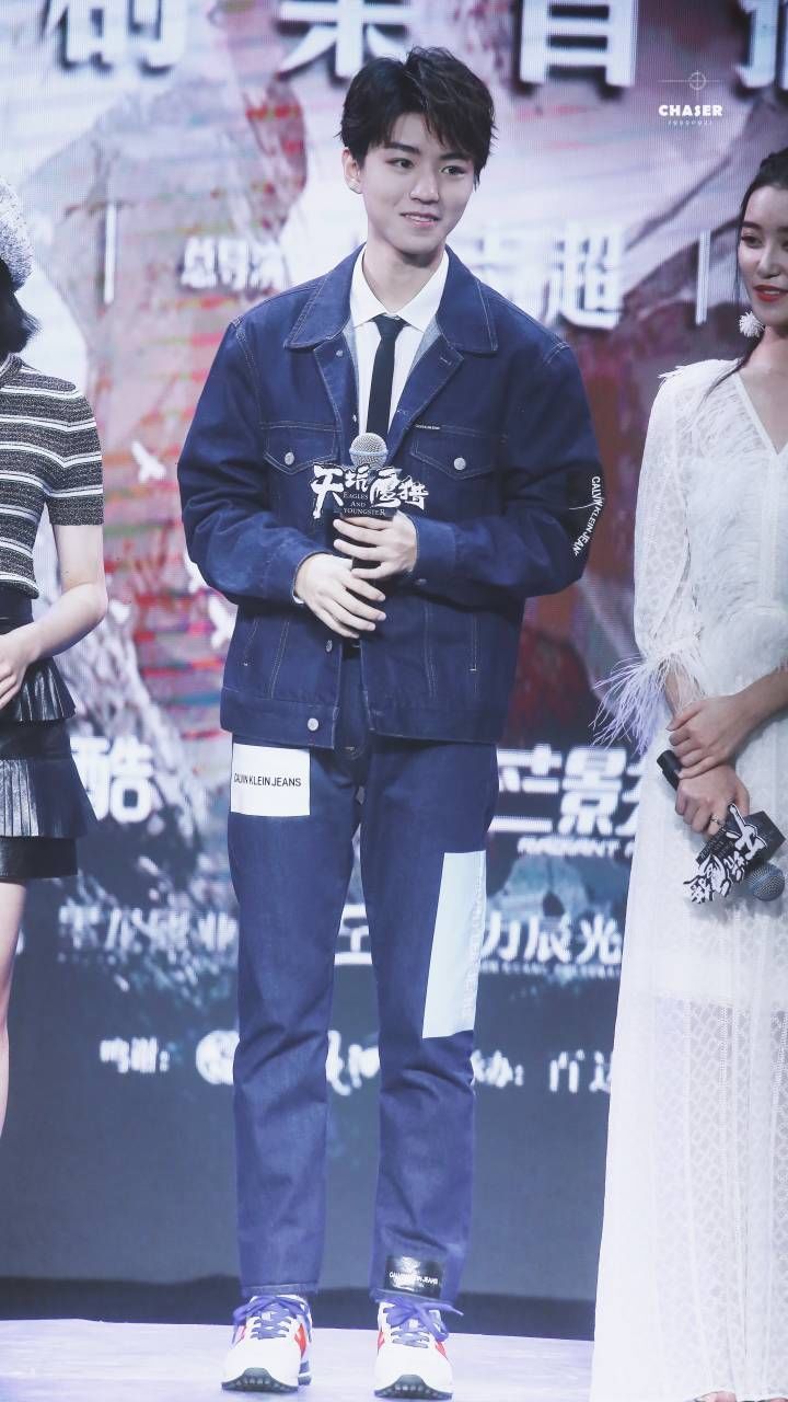 王俊凯帅气亮相《天坑猎鹰》发布会