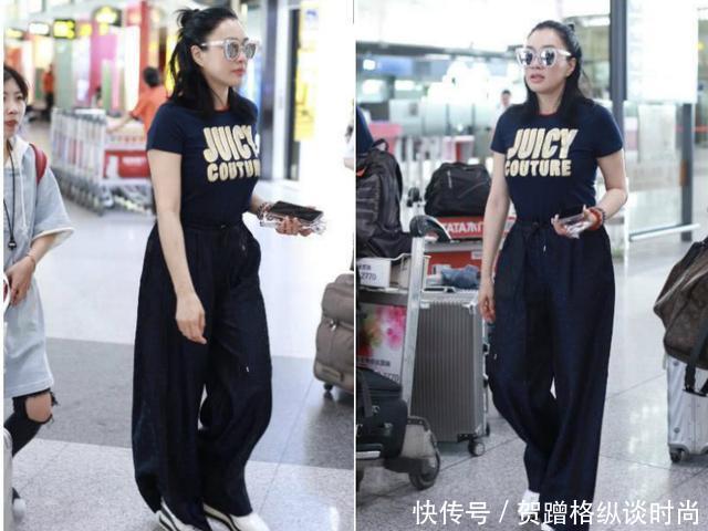 47岁钟丽缇尴尬了!穿的T恤配腰封玩混搭,身材和气质却像个大妈!