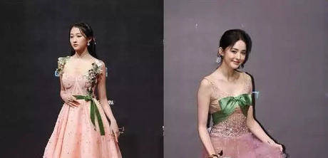看了娜扎和关晓彤同穿粉红长裙，我终于知道了气质的重要性