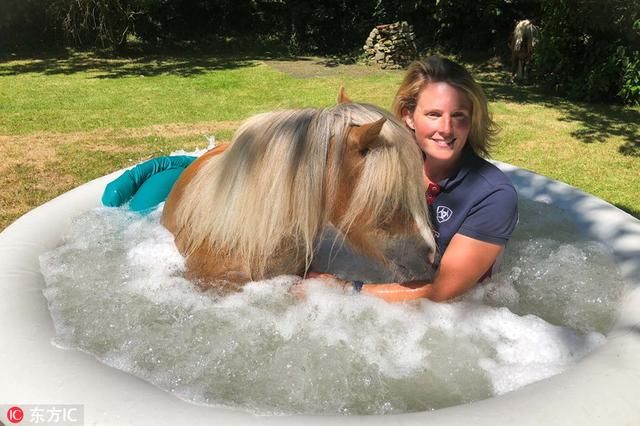 英国有个马儿SPA馆 坐享泡泡浴还能躺着敷面膜