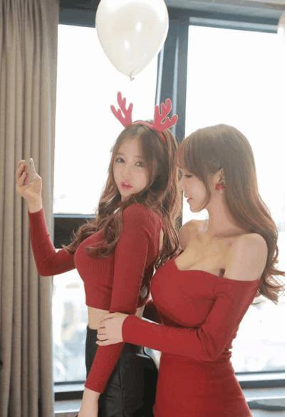 酷似柳岩的小姐姐，身材也不逊色，红色连衣裙火辣又时尚。