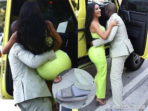 金卡戴珊同框老公，身高只有160cm，却敢穿荧光绿长裙