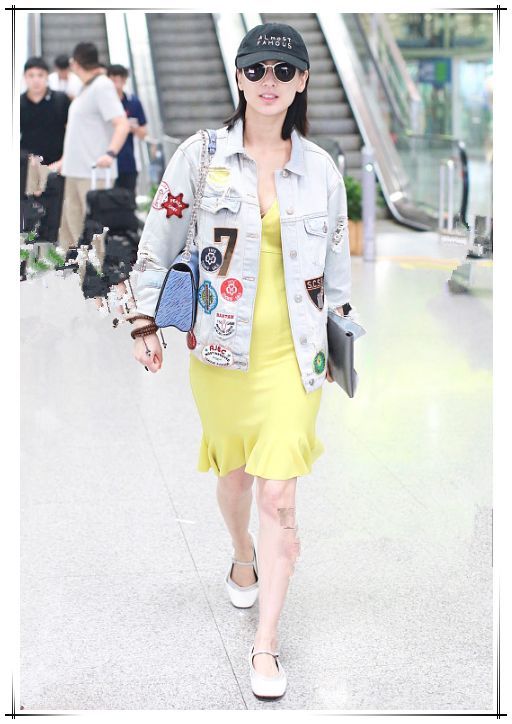 黄圣依这胯真宽！这包臀裙怎么塞进去，网友：不勒得慌吗？