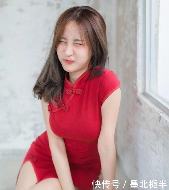  【气质】大色旗袍，收腰包臀，美丽小姐姐，秀出少女丰满气质