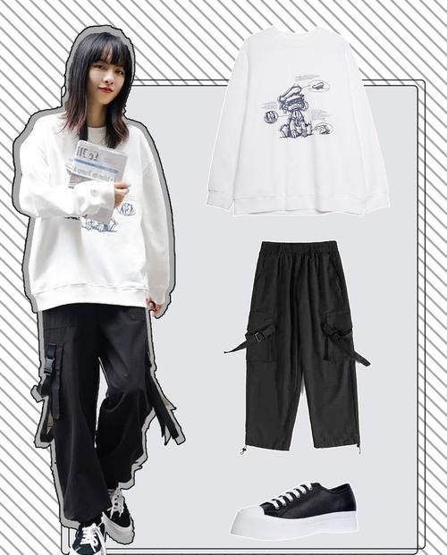 『卫衣』中性的印花卫衣穿出男友风,春季小姐姐这样的搭配真是贼拉帅啊