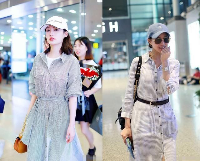 当27岁李沁和35岁张钧甯同穿衬衫裙，网友：胯宽真尴尬