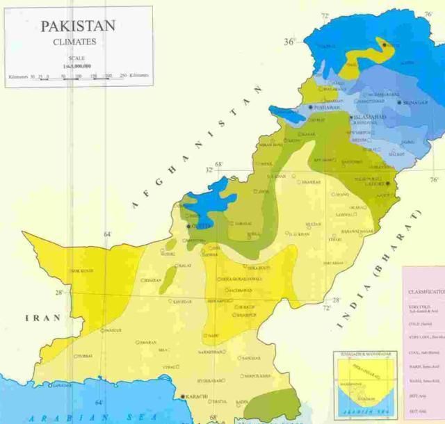 喜马拉雅山的水养育了人口达2亿，耕地面积2168万公顷的巴基斯坦