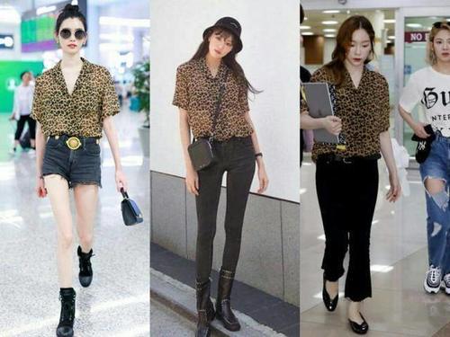 奚梦瑶身穿霸气豹纹衫,性感爆表!和李圣经,泰妍撞衫也丝毫不输