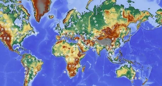 地形图看世界流域面积最大十条河流,长江黄河竟然都不在