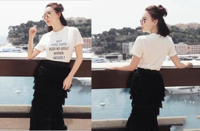 已经生完孩子的毛俊杰,穿鱼尾裙身材似少女,哪里像33岁!