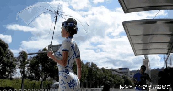 中国姑娘穿着画在身上的旗袍出门, 裸身走在大街上, 竟没有人发现