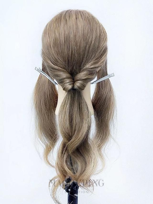 蓬松低发髻怎么扎 两股辫盘发教程图解