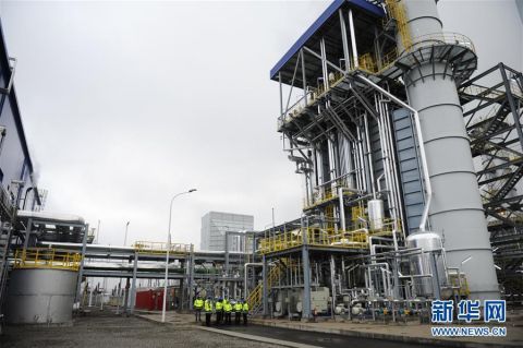  「气电站二期工程现场」中企承建的格鲁吉亚重点电站项目竣工