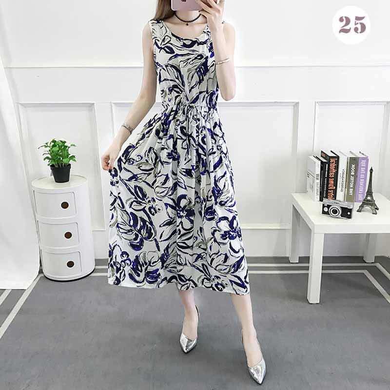 媳妇穿着这身棉绸裙，出门没人喊阿姨，让她偷着乐，确实洋气好看