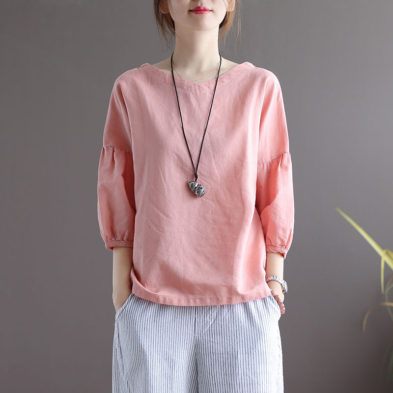 尤其70后女人不要错过!初秋新款洋气棉麻小衫，款款美得销魂