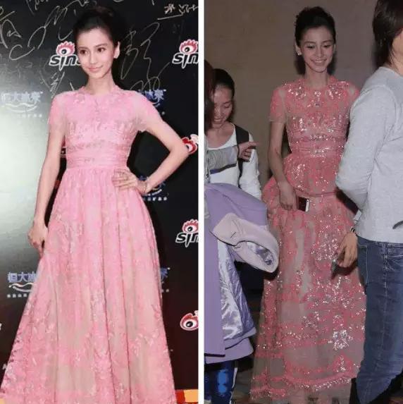 同穿粉色裙，吴谨言清纯活泼，秦岚端庄优雅，而她却土的不像话！