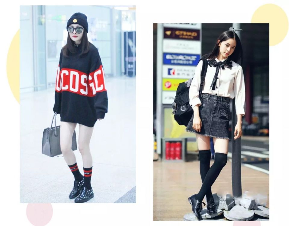 露脚踝过时了?今年秋天露袜子才是真时髦!