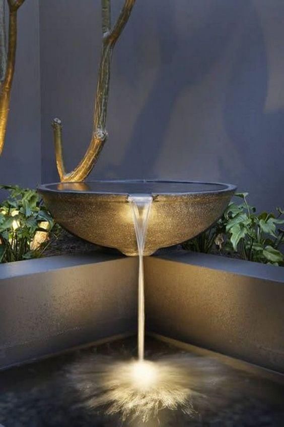 庭院水景流动的禅意