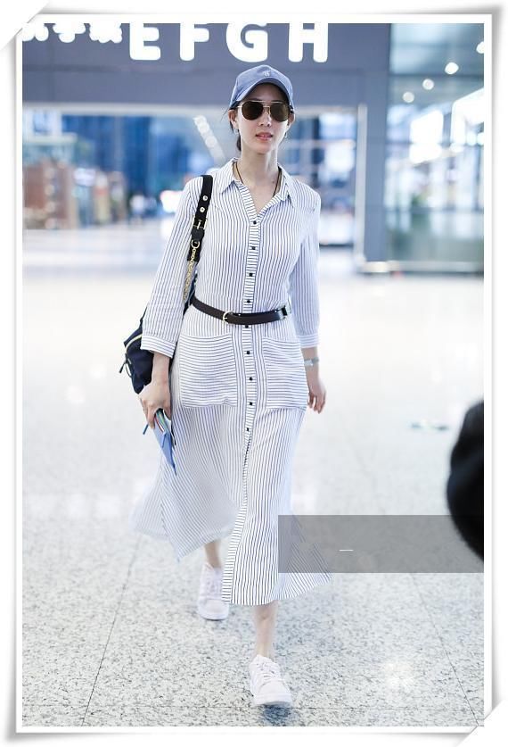 当何穗和张钧甯同穿衬衫裙，网友：终于见识到禁欲系美女最高级别