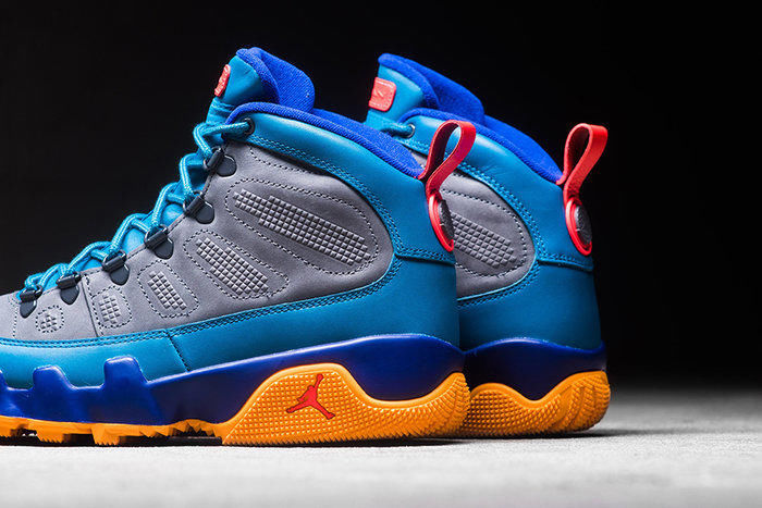 实拍展示深渊绿/深灰/和谐蓝色Air Jordan 9 Boot NRG