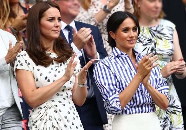 凯特梅根两位王妃观战温网，平民出身的她们靠得体的衣品好评如潮